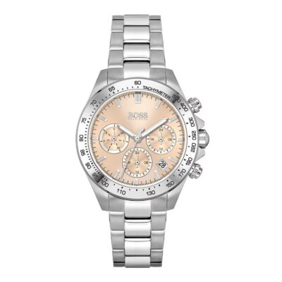 Novia Stainless Steel Watch with Champagne Dial - 1502615
